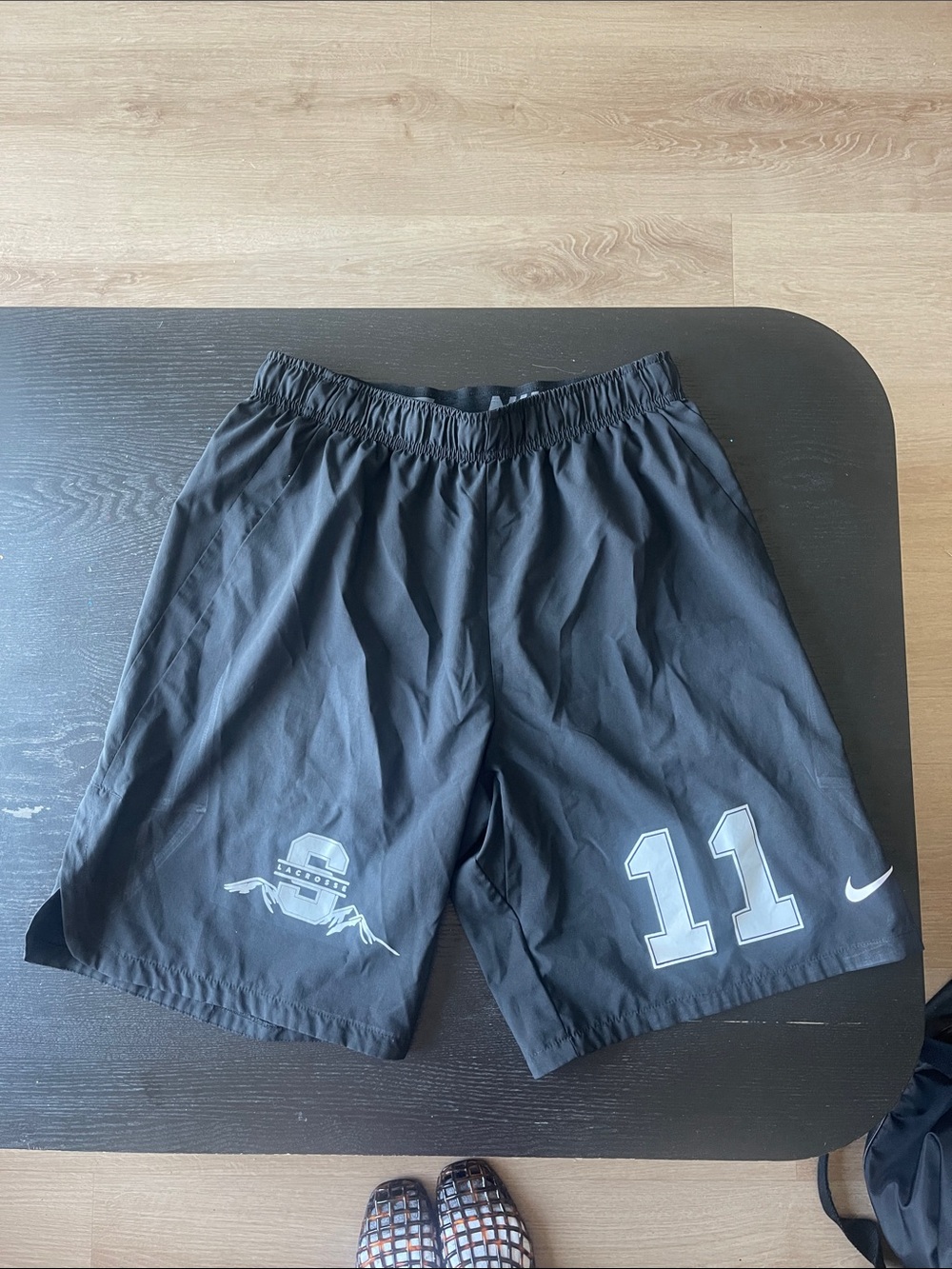Nike Black Men's Athletic Shorts with Number 11 and Logo